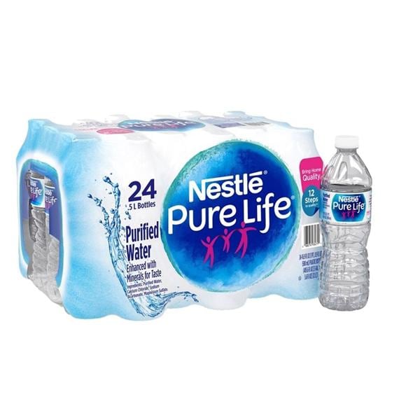 Nestle Pure Life Purified Bottled Water 16.9 Oz Case Of 24 24Bt/Ca