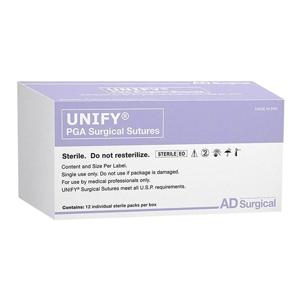 Unify Suture 5-0 18" Polyglycolic Acid Braid P-3 Violet 12/Bx