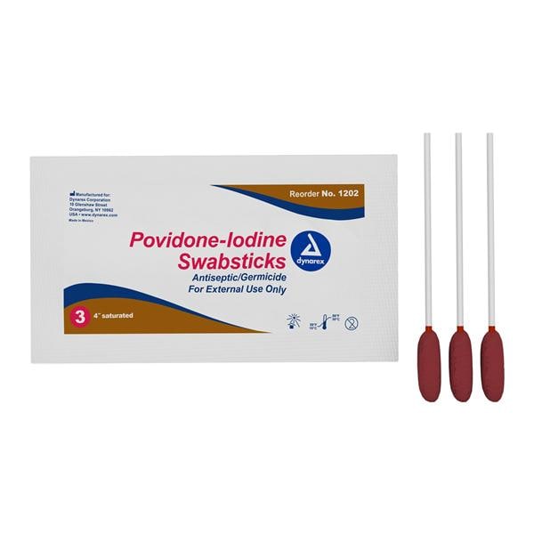 Prep Swabstick PVP Iodine 10% 3's