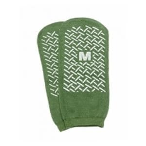 Patient Slippers Terrycloth Green Medium Disposable 48/Ca