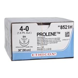 Prolene Suture 4-0 36" Polypropylene Monofilament SH Blue 36/Bx