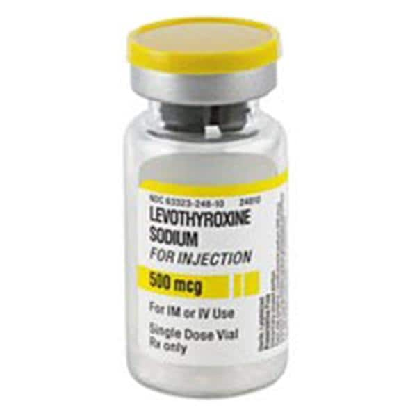 Levothyroxine Sodium Injection 500mcg/Vl Powder SDV 10mL/Vl