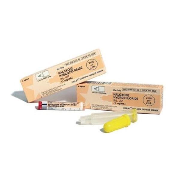 Naloxone HCl Injection 1mg/mL NoNdl Luer-Jet Prefilled Syringe 2mL 10/Package