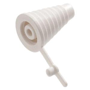 Bottle Adapter Plastic White Tethered