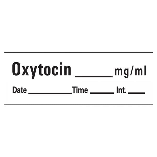 Anesthesia Tape Oxytocin mg/ml White 1/2x500" 500/Rl