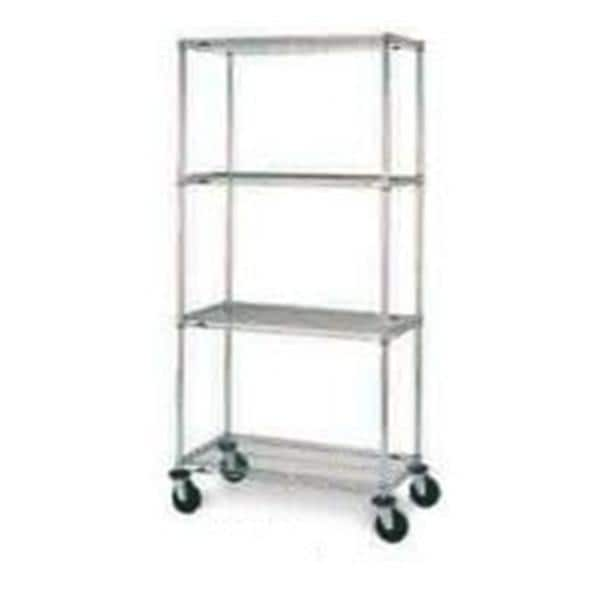 Super Erecta Supply Cart 18x48x69" (2) Swivel/(2) Break Rubber Caster