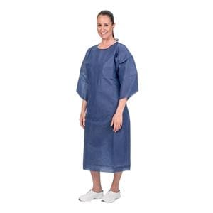 Exam Gown 47 in x 57 in Dark Blue Universal Polypropylene Disposable 100/Ca