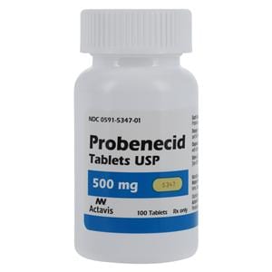 Probenecid Tablets 500mg Bottle 100/Bottle Each