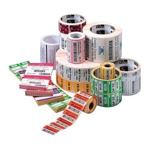 Zebra Label Paper 2.25 In X 1.25 In Thermal Transfer 12/Pk