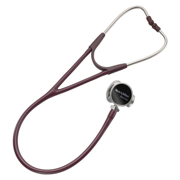 Harvey DLX Cardiology Stethoscope Burgundy 17" Tubing Ea