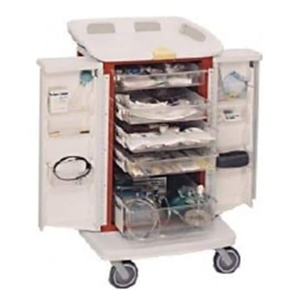 Emergency Crash Cart 26x33x45" 5" Caster/2 Locking (5) Drawer