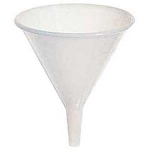 Nalgene Utility Funnel HDPE White 62.6" Stem Ea