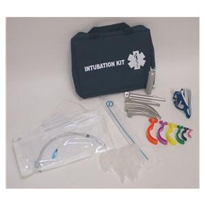 Intubation Bag 10x15x3" Navy/White Zipper Closure 2 Top Handles