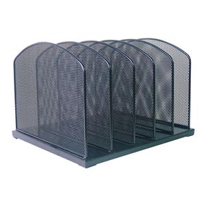 Office Depot Brand Metro Mesh File Sorter 6-Comp Black Ea