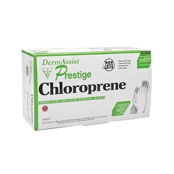 DermAssist Prestige Chloroprene Surgical Gloves 6 Ivory