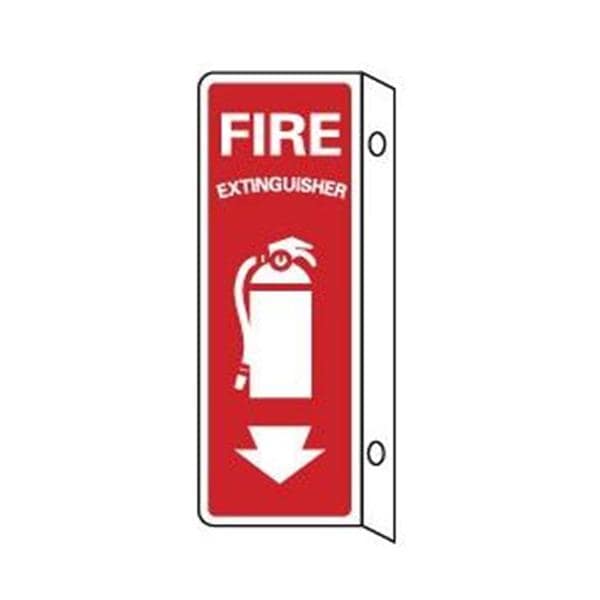 Sign Fire Extinguisher DblSide 12x4" Ea Ea