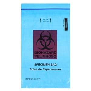 Speci-Zip Biohazard Bag Blue Zip Closure w/o Biohazard Logo 1000/Ca