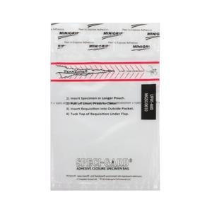 Speci-Gard Specimen Bag Clear Adhesive Closure With 2 Pockets 1000/Ca