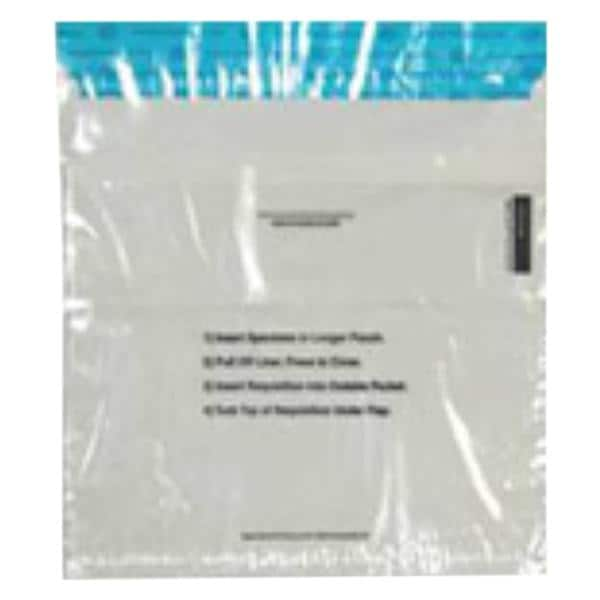 Speci-Gard Specimen Transport Bag Clear Adhesive Closure W/ 2-Wall/ Pckt 1000/Ca