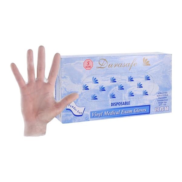 Durasafe Vinyl Exam Gloves Small White Non-Sterile