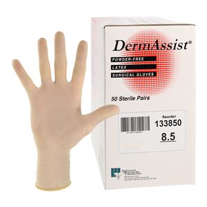 DermAssist Surgical Gloves 8.5 Natural, 4 BX/CA