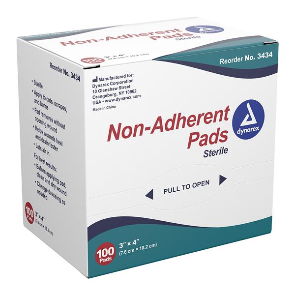 Cotton Gauze Pad 3x4" 12 Ply Sterile Non-Adherent Absorbent, 12 BX/CA