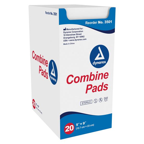 Fluff Filled ABD Combine Pad 5x9" Sterile Non-Woven Outer