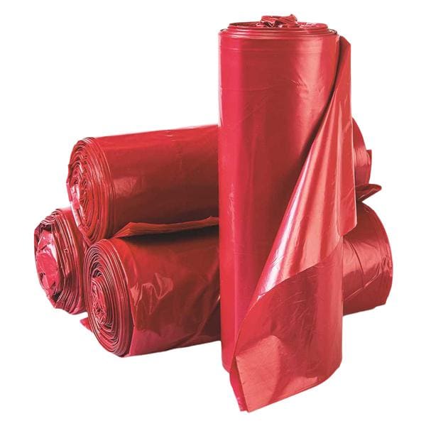 Biohazard Bag 1-3/10mil 24x32" Red/Black Star Seal LDPE 25x10/Ca