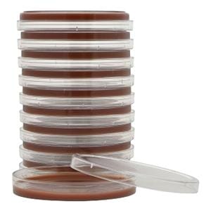 Chocolate Agar Plate 1% Bovine Hemoglobin 15x100mm 10/Pk