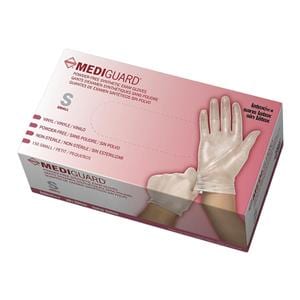 MediGuard Vinyl Exam Gloves Small Clear Non-Sterile