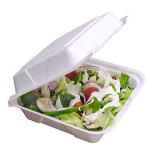 Food Service Container Foam White 3 Compartment Disposable 150/Ca