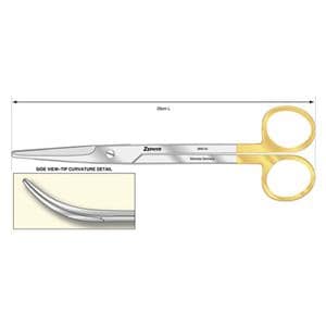 Zephyr Surgical Scissors Full Curve 9" Stainless Steel Ea