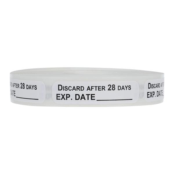 Label Discard After 28 Days White/Black English 1-1/2x5/8" 1000/Pk