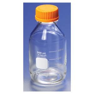 Pyrex Media/Solution Bottle Borosilicate Glass Polypropylene Clear 250mL 10/Ca