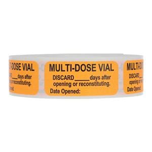 Label Multi-Dose Vial/Discard After Orange 1-1/2x5/8" 1000/Pk