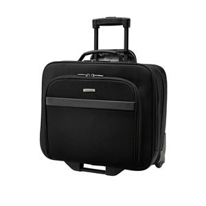 Samsonite Double Gusset Wheeled Portfolio Black Ea