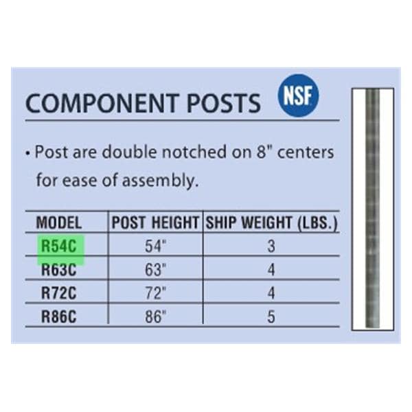 Shelving Post For Modular Shelf Unit Ea