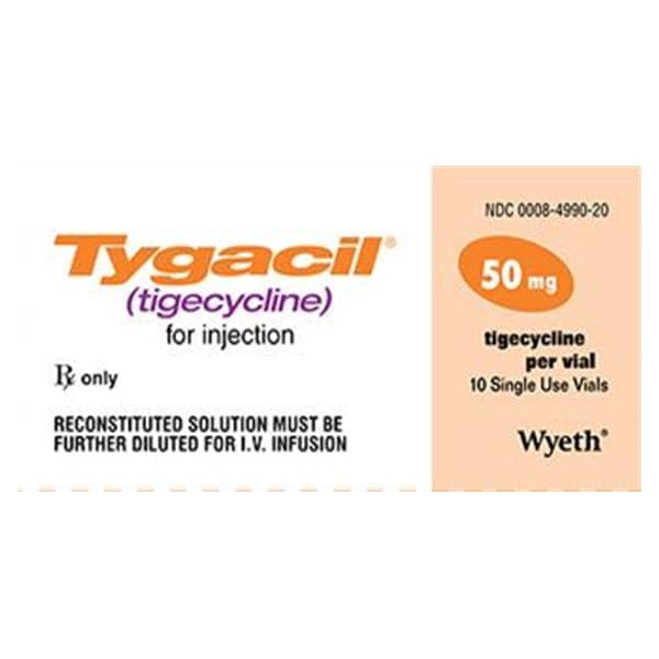 Tygacil Injection 50mg/vl Powder SDV 10/Package