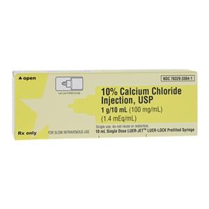 Calcium Chloride Injection 10% 100mg/mL Luer-Jet Prfld Syr 10mL 10/Package