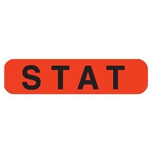 Stat Label Orange/Black 1-5/8x3/8" 1000/Pk