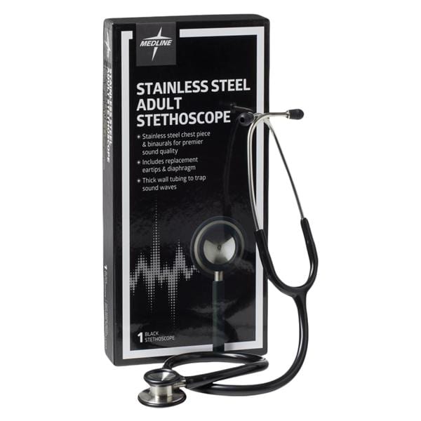 Elite Stethoscope Reusable Adult Black Ea