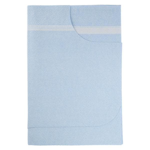 Exam Gown 30 in x 42 in Blue Standard Tissue / Poly / Tissue Disposable 50/Ca