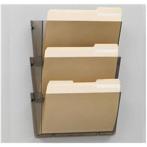 File Holder Wall 3-Pocket Brown Ea Ea