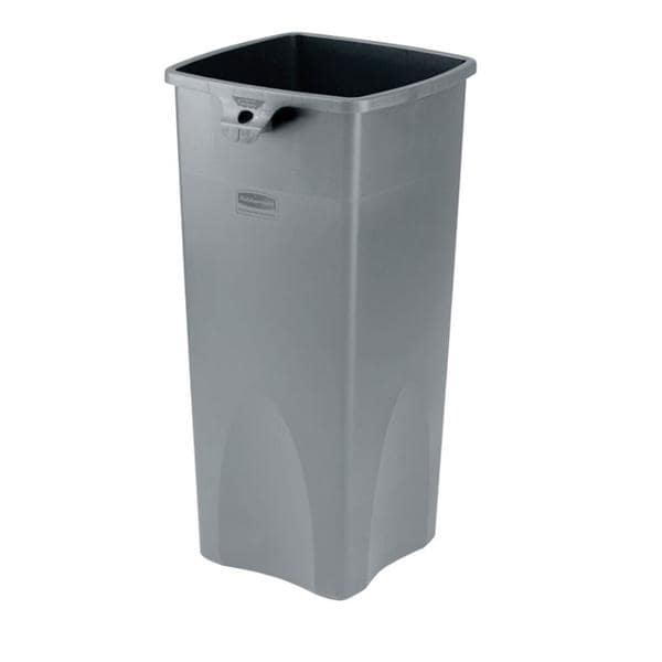 Square Waste Containers 23 Gallons Gray Ea