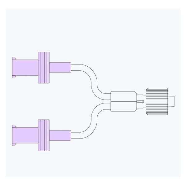 Medsafe IV Extension Set 2.5" Bifuricated M LL Adptr Mn BCnctr 50/Bx