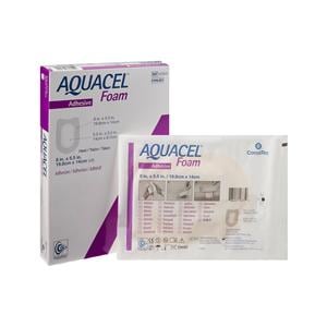 Aquacel Foam Dressing 8x5-1/2" Adherent Silicone Adhesive