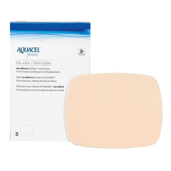 Aquacel Hydrfbr Wound Dressing Dressing 6x8 4Pl Strl Rctngl Slcn Adh Tn Hi Abs