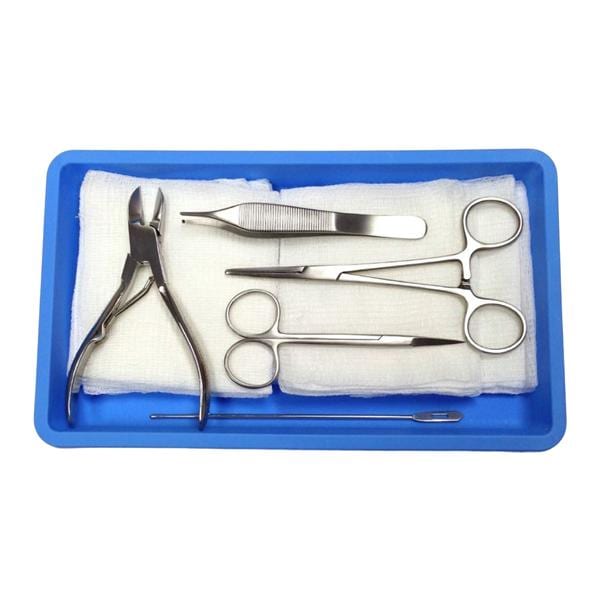 Nail Removal Tray Gauze/Adson Forcep 1x2 Teeth