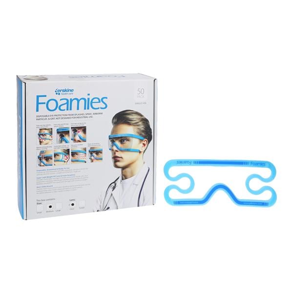 Eyewear Protective Foamies Medium Clear 50/Bx, 10 BX/CA