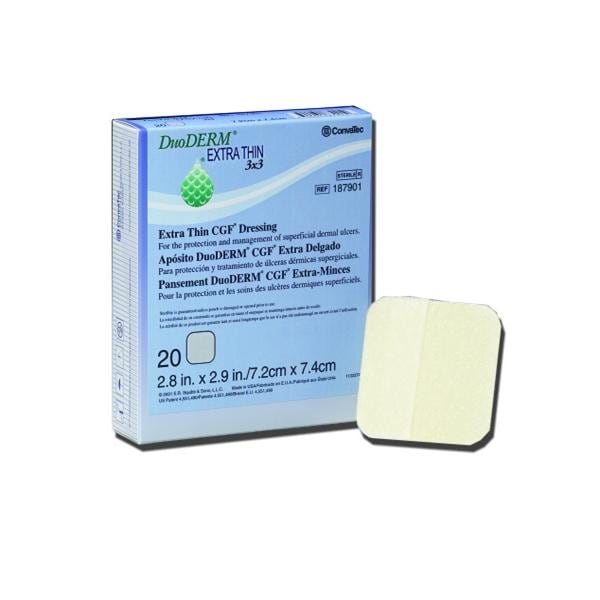 Dressing DuoDerm Hydrocolloid 2x8" Rectangle X-Thin Beige LF 10/BX